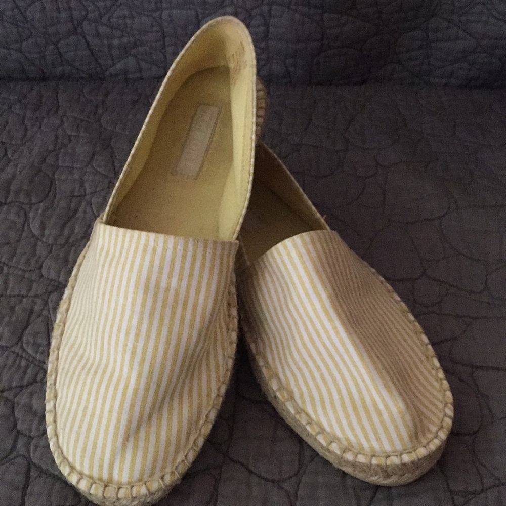 Report Yellow Striped Espadrilles